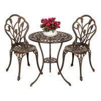 Thumbnail for Bronze garden furniture bistro set with elegant design