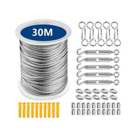 Thumbnail for Wire rope cable kit used for hanging plants outdoors