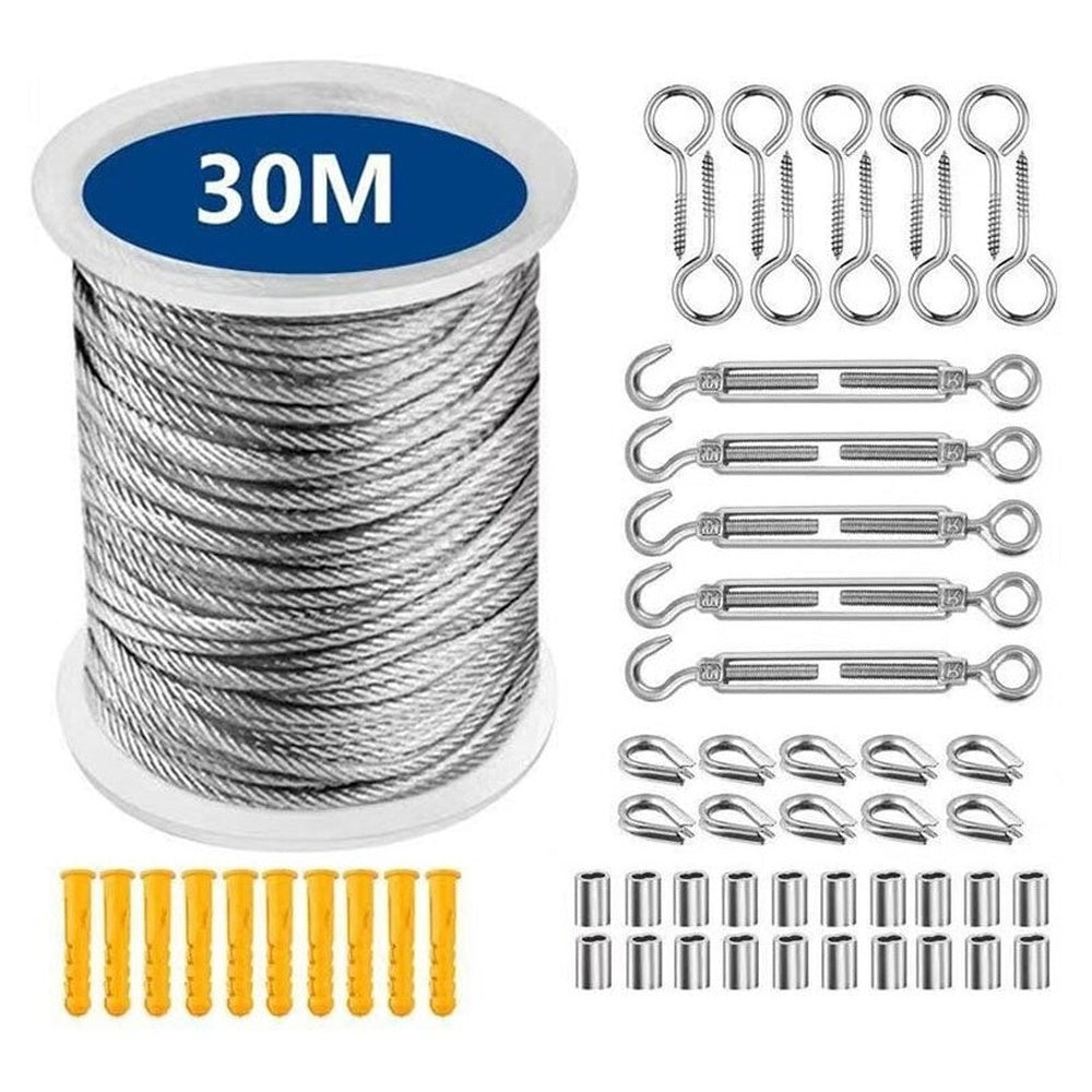 Wire rope cable kit showing corrosion resistant surface