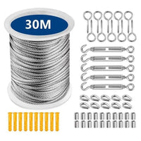 Thumbnail for Wire rope cable kit showing corrosion resistant surface
