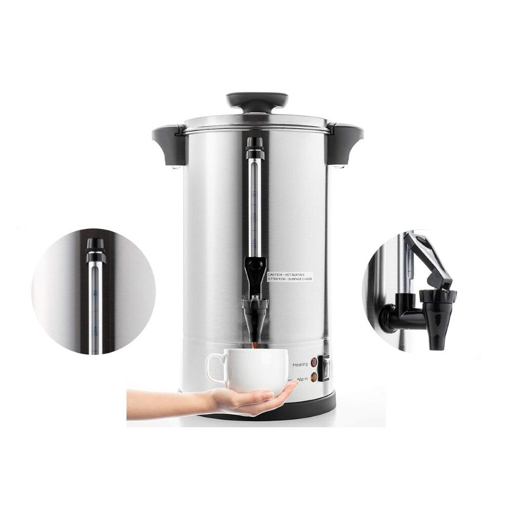 Water urn stainless steel base and lid