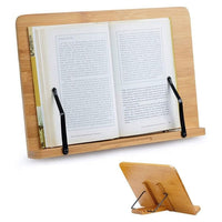 Thumbnail for Reading Book Stand Adjustable Wooden Bible Holder Bamboo Foldable Rack Tablet