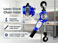 Thumbnail for Chain Hoist Lever Block Chain Hoist 0.75 Ton 1.5m Lifter