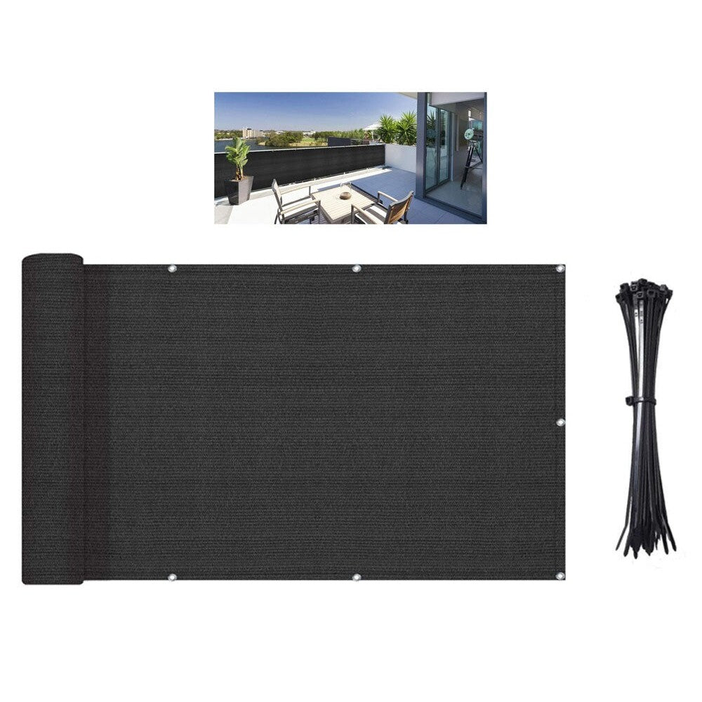 Outdoor fence screen installation view