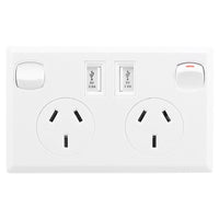 Thumbnail for Double Power Point Wall Socket with USB