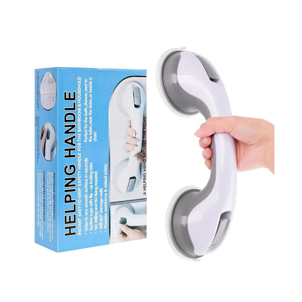 Suction grab bar showing compact size and design
