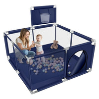 Thumbnail for Portable Baby Playpen Fence Gate Wall Fence Barrier Play Gym Mat 125cm