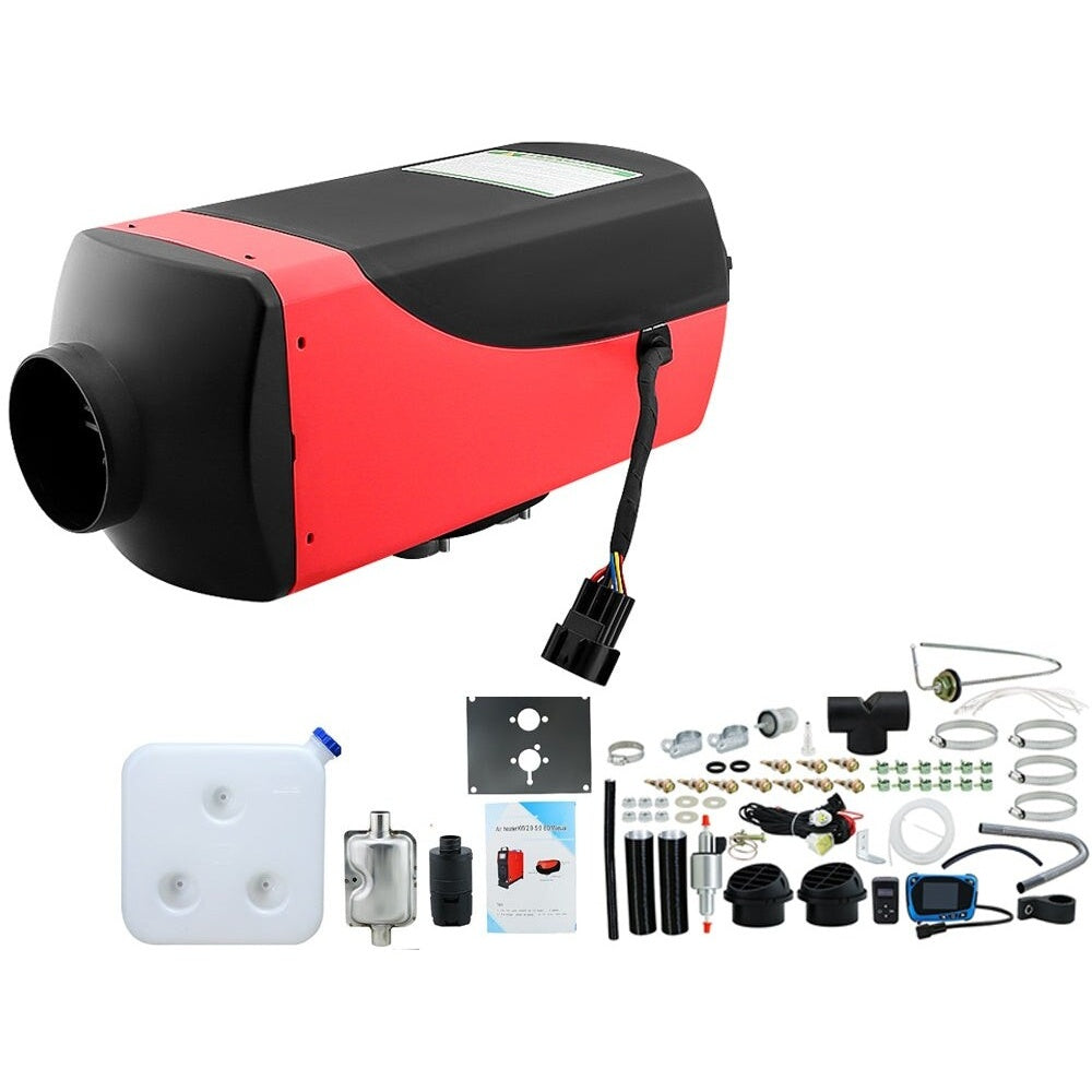 Diesel air heater with aluminium body and heat sink