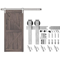 Thumbnail for Barn door hardware 2 metre stainless steel rails