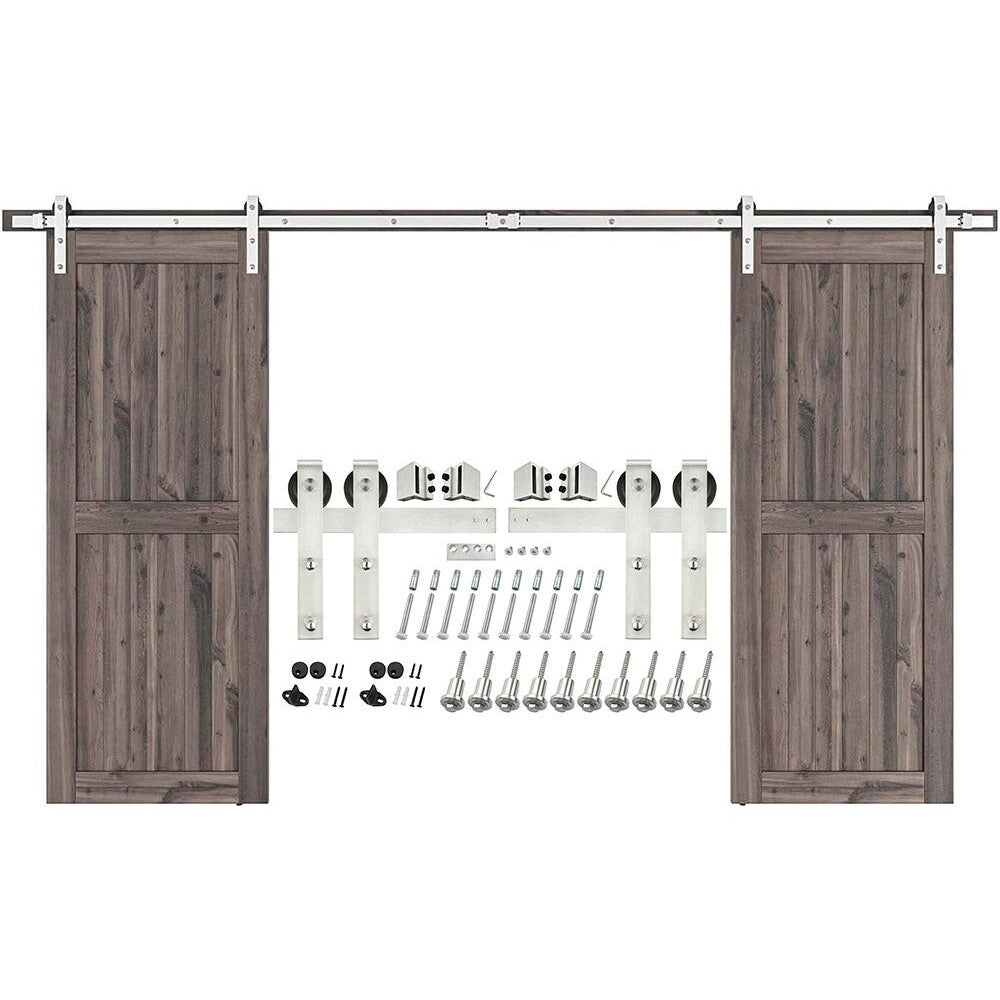 Barn door hardware 366 metre stainless steel rails