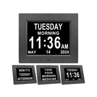 Thumbnail for 8 inch LED dementia digital calendar clock