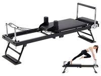 Thumbnail for Foldable Pilates Reformer With Headrest Black
