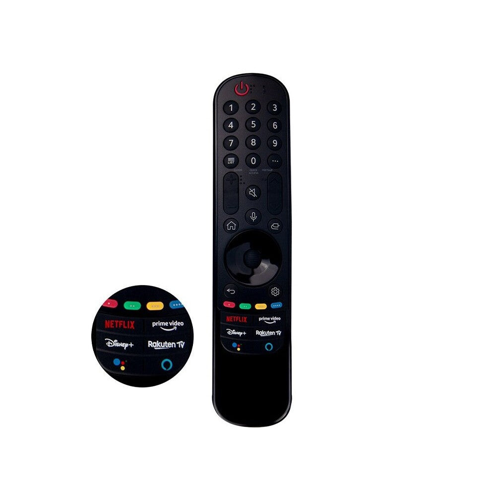 Remote showing Netflix and Prime Video buttons