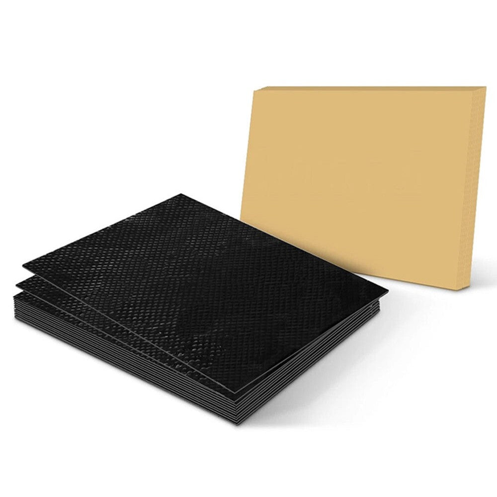 Thicker black sound deadener mat sheet with foil layer