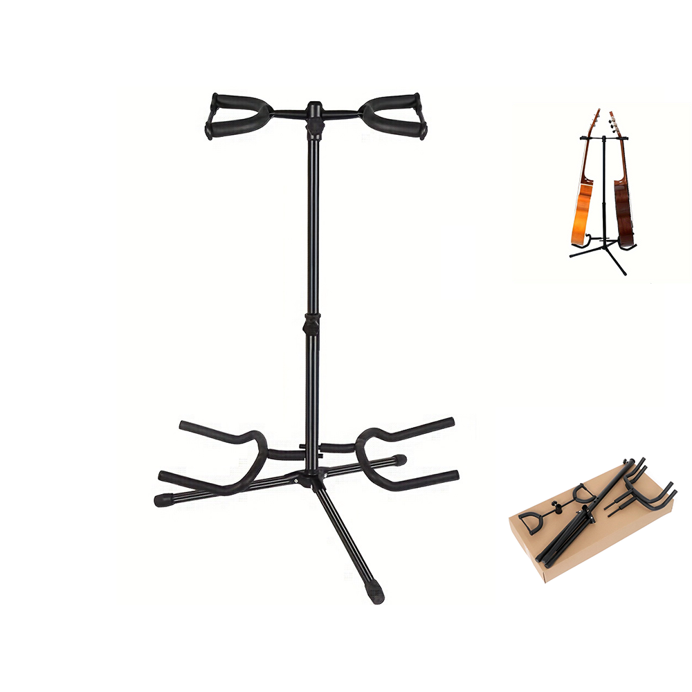 Guitar stand black metal frame in use