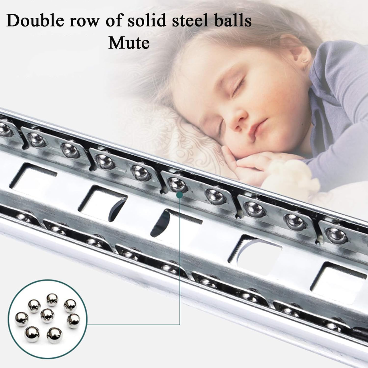 16" Drawer Slides Runners with Locking Function