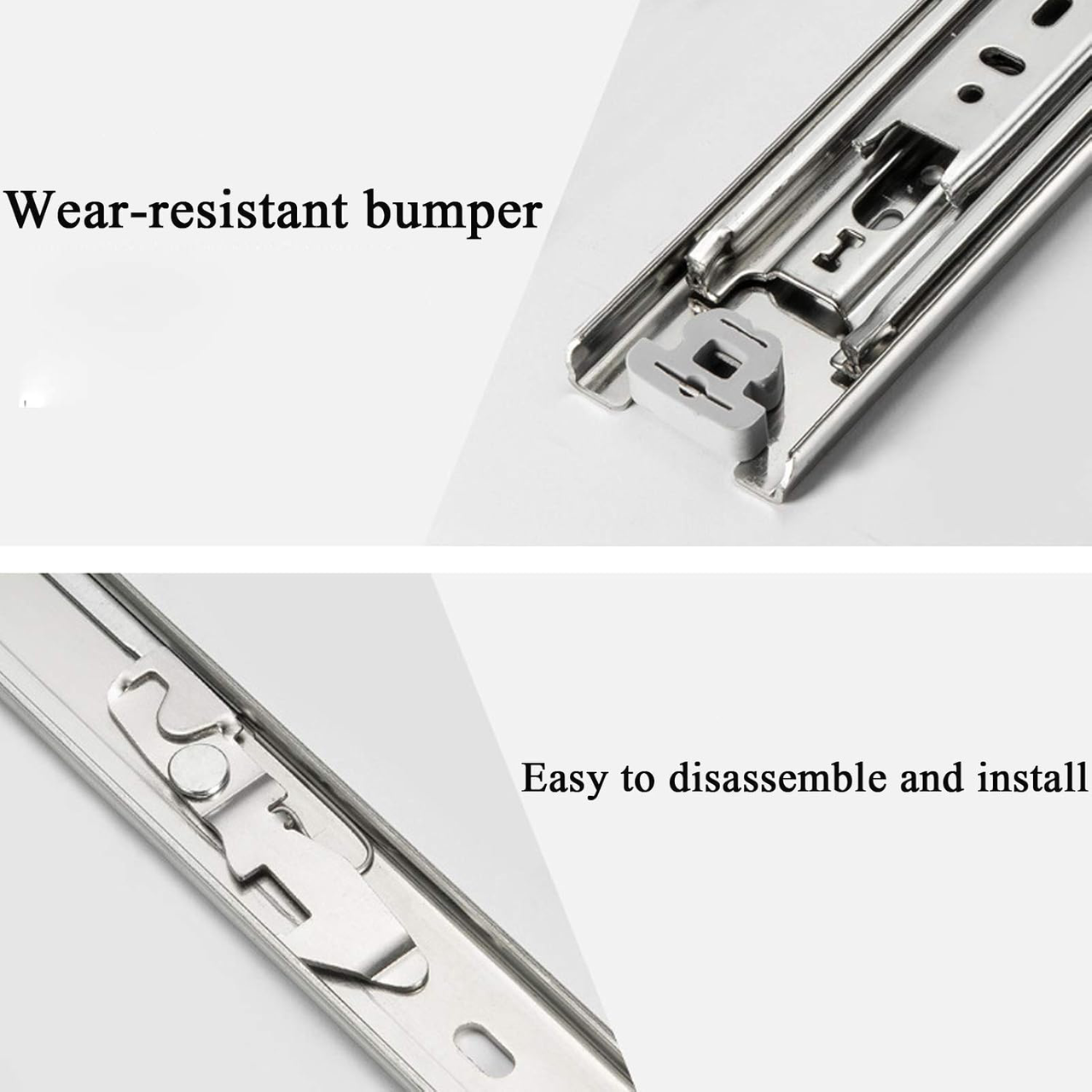 16" Drawer Slides Runners with Locking Function – Heavy Duty 80Kg Capacity