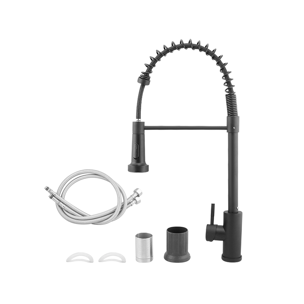 Kitchen mixer tap packaging with accessories