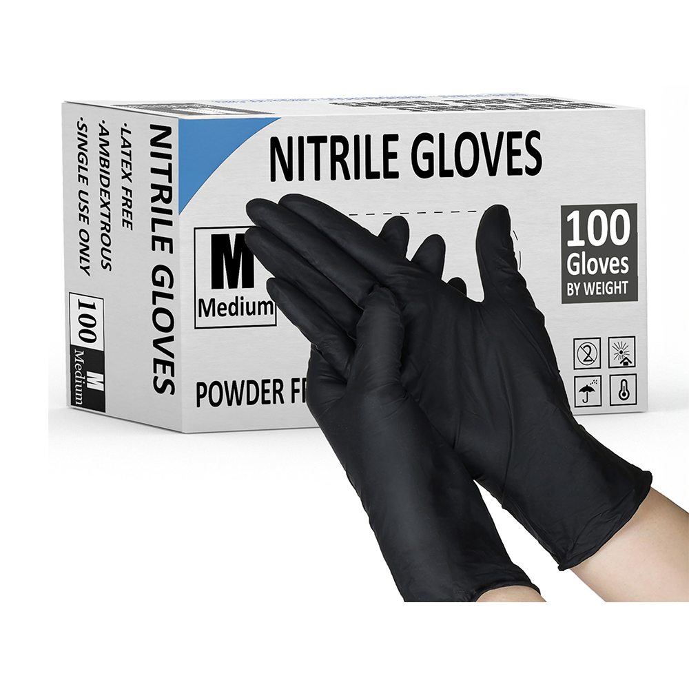 Disposable Nitrile Gloves Medium Size 100pcs