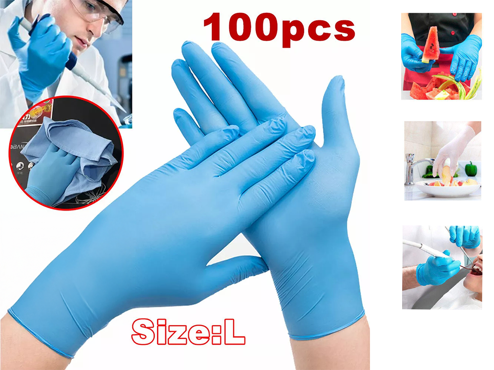 Disposable Nitrile Gloves Medium Size 100pcs