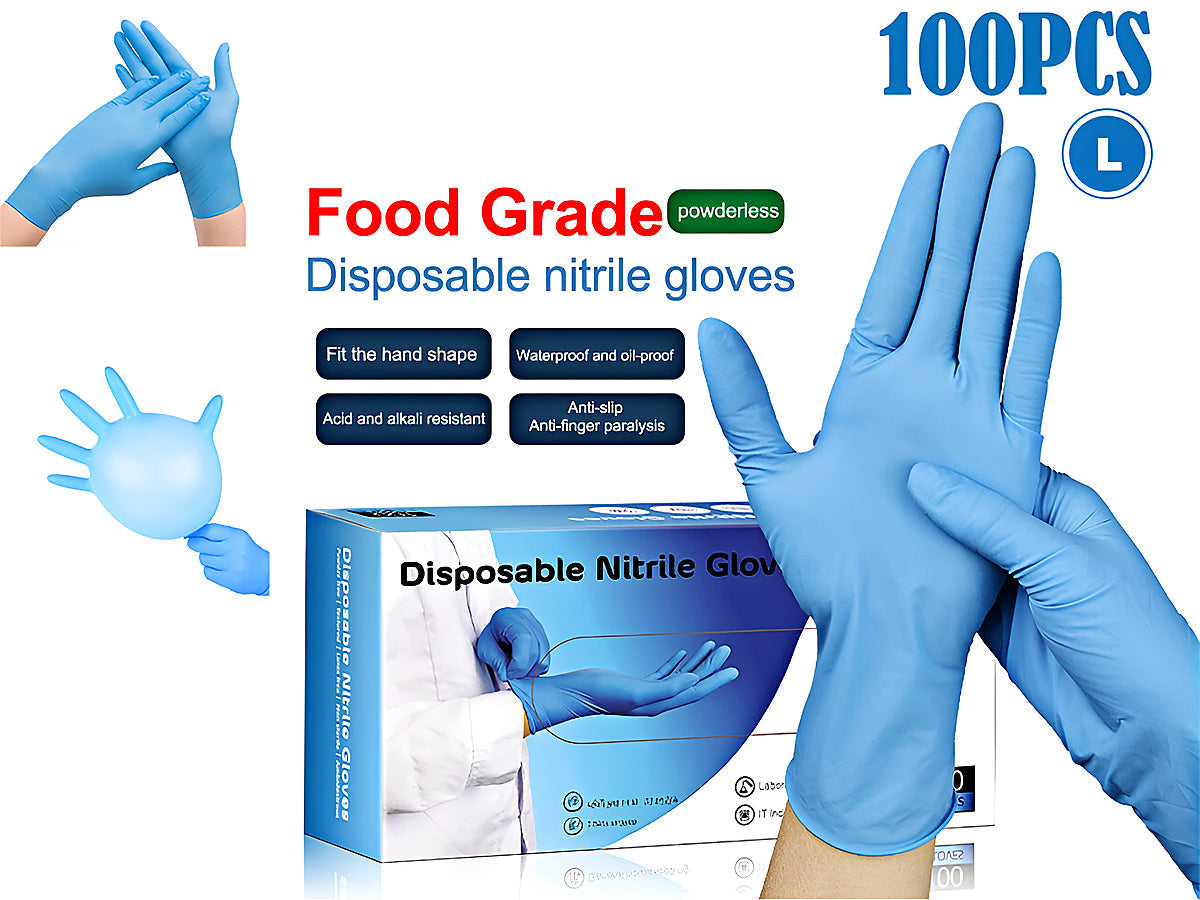 Disposable Nitrile Gloves Blue 100 pcs