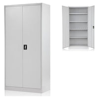 Thumbnail for Steel filing cabinet front view with closed lockable doors