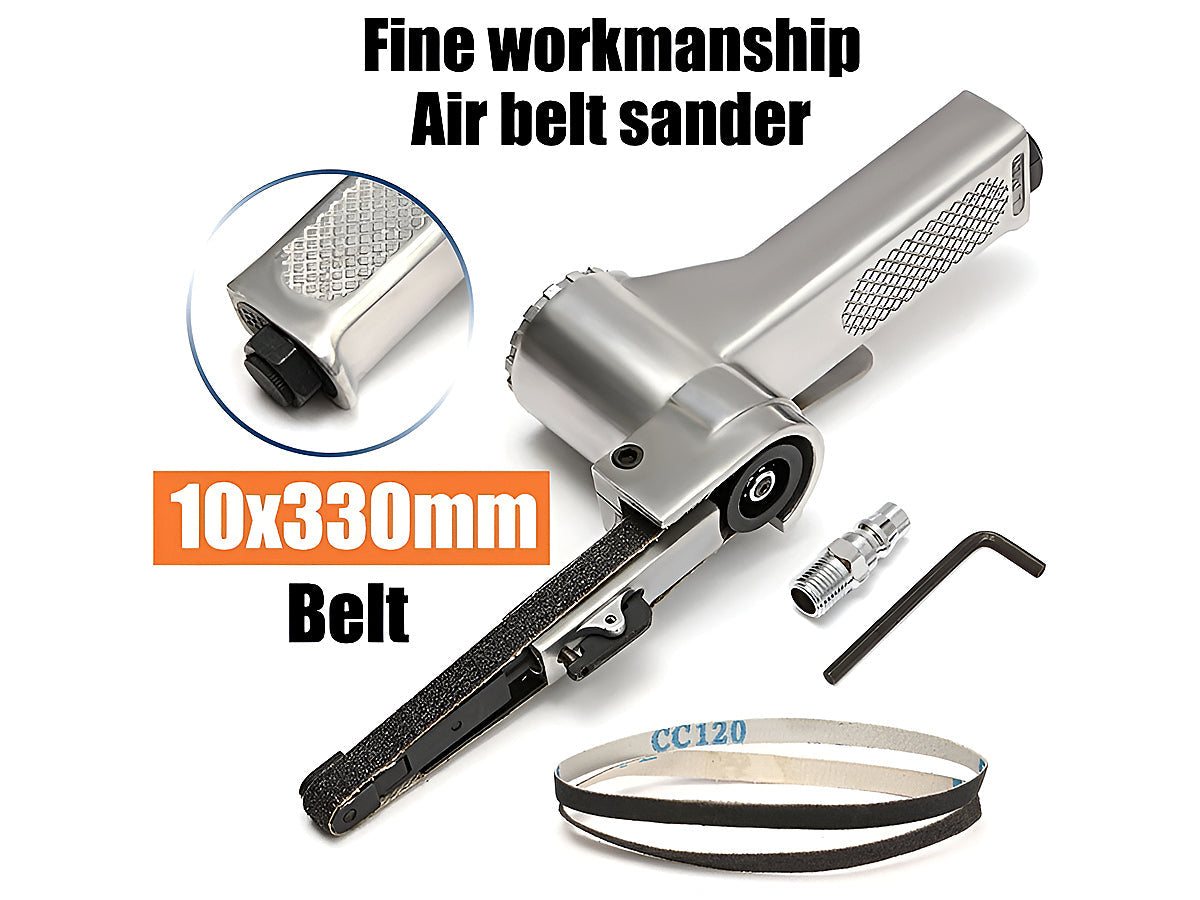 Air Belt Sander with Sanding Belts (Pneumatic Tool)