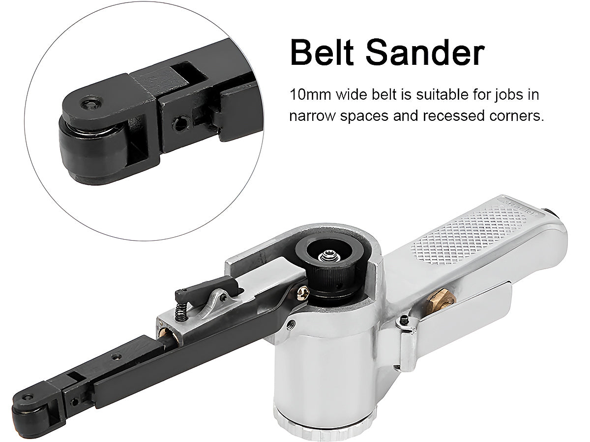 Air Belt Sander with Sanding Belts (Pneumatic Tool)