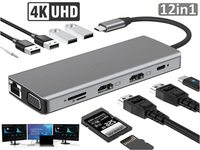 Thumbnail for USB C Docking Station Type C 12-in-1