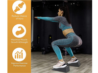 Thumbnail for 2Pcs Yoga Squat Wedge Anti-Slip Exercise Block for Pilates Fitness