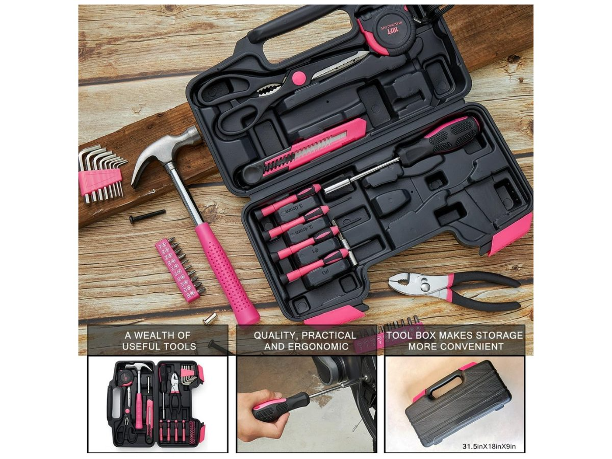 39 Pcs Hand Tools Set Home Repair Toolbox Basic Toolkit