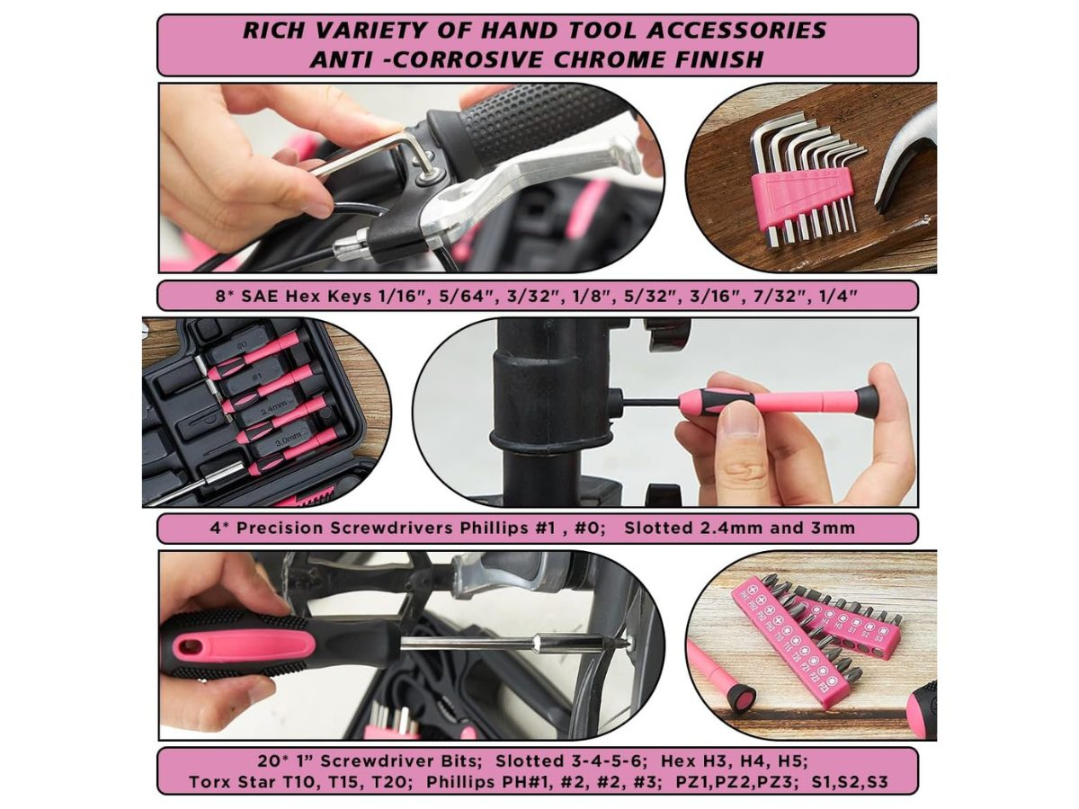 39 Pcs Hand Tools Set Home Repair Toolbox Basic Toolkit
