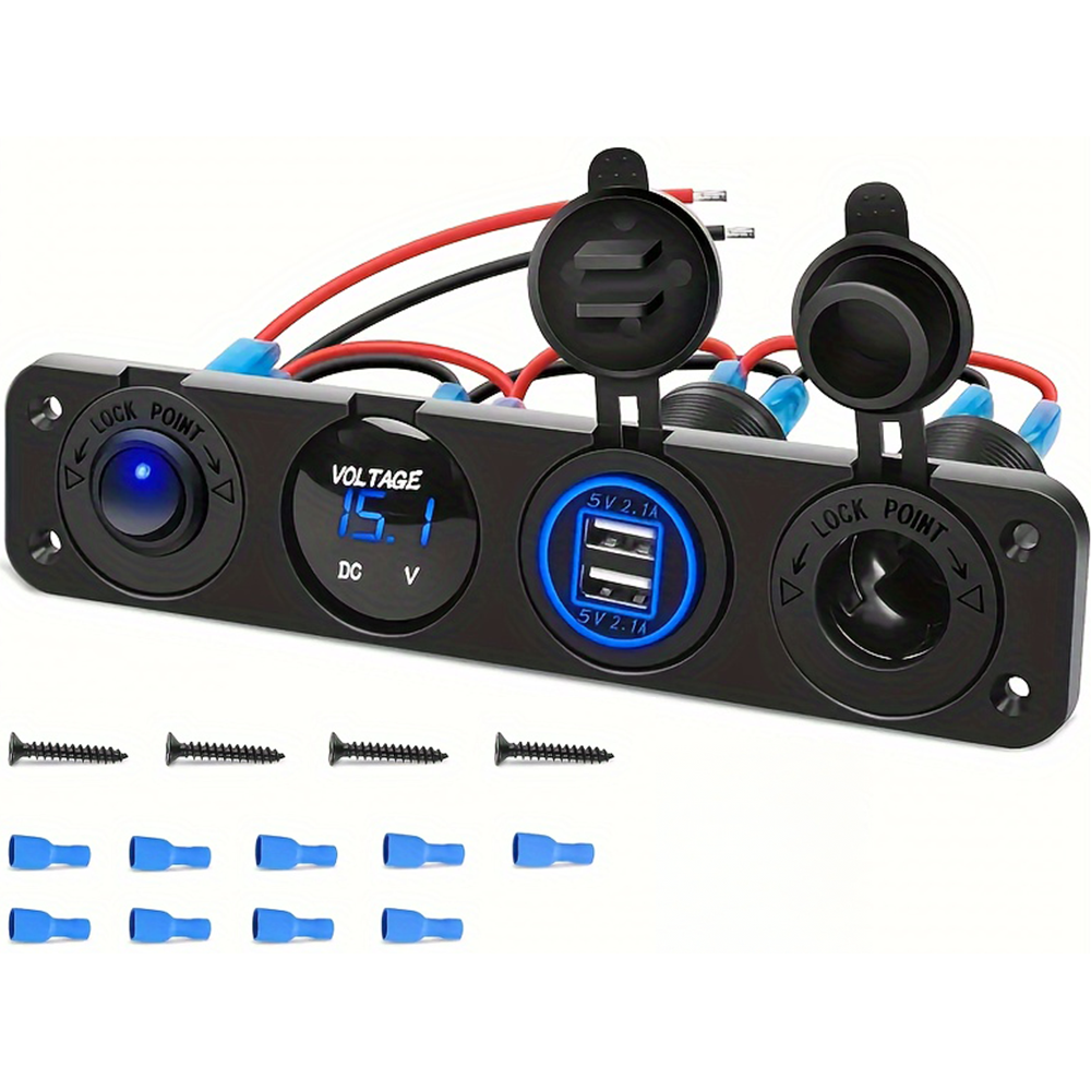 Dual Car Cigarette Lighter Plug Socket 12V-24V