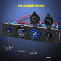 Thumbnail for Dual Car Cigarette Lighter Plug Socket 12V-24V