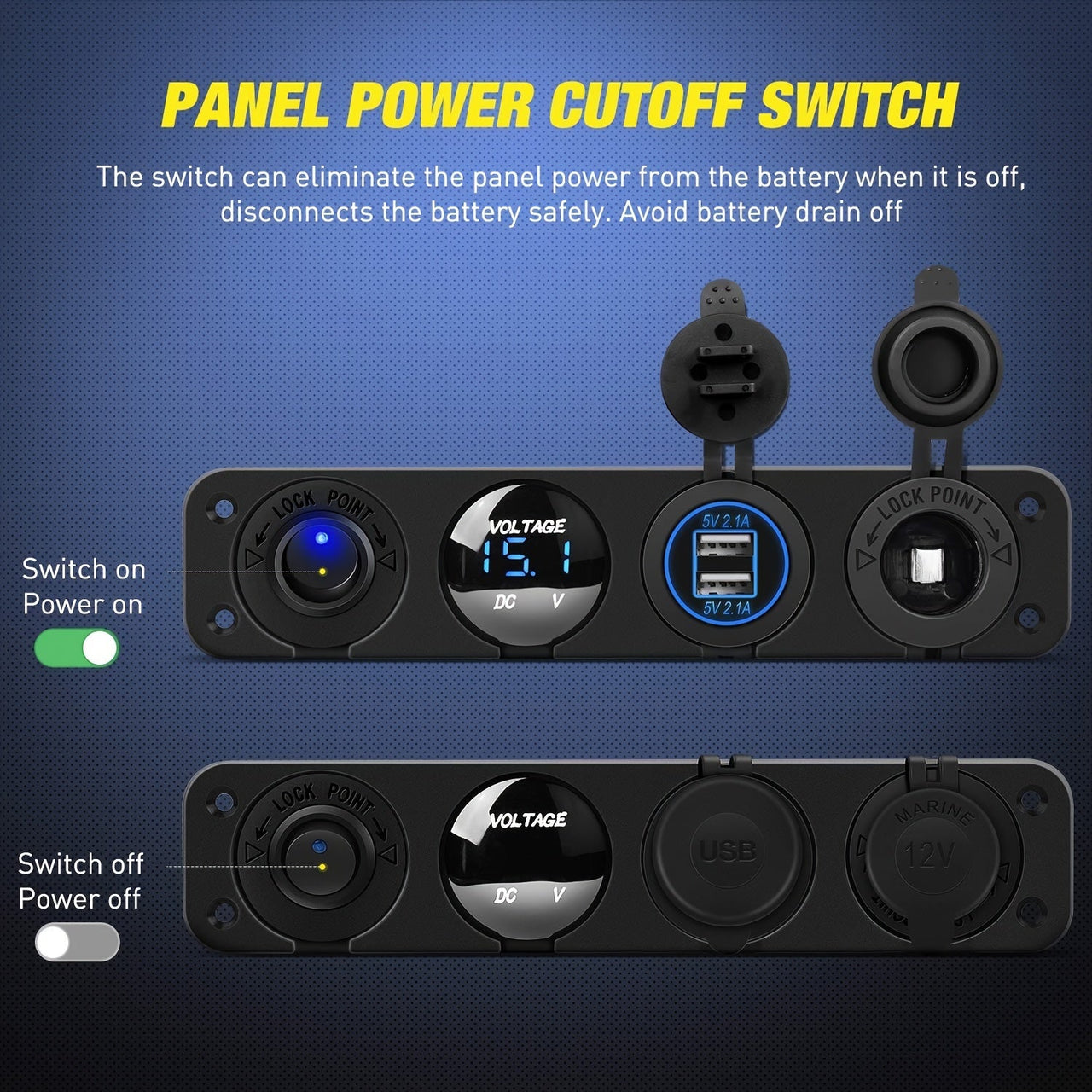 Dual Car Cigarette Lighter Plug Socket 12V-24V