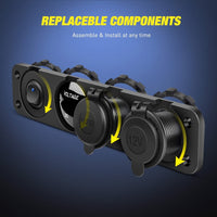 Thumbnail for Dual Car Cigarette Lighter Plug Socket 12V-24V
