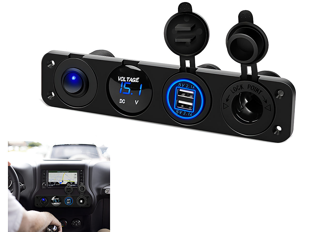 Dual Car Cigarette Lighter Plug Socket 12V-24V