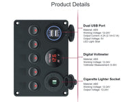 Thumbnail for 5 Gang Rocker Switch Panel