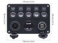 Thumbnail for 5 Gang Rocker Switch Panel