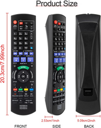 Thumbnail for Panasonic N2QAYB000579 Blu-ray Player remote