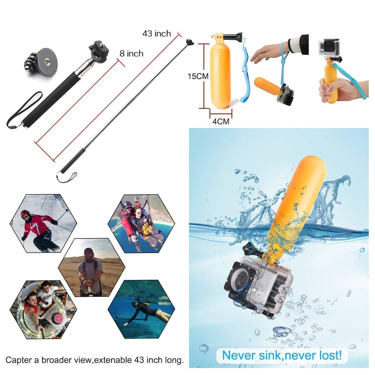 Action Camera Accessories 49-in-1