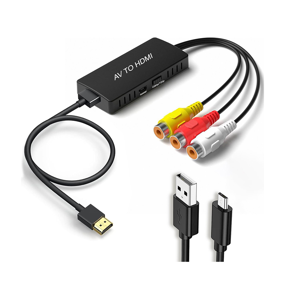 RCA to HDMI converter front view with ports