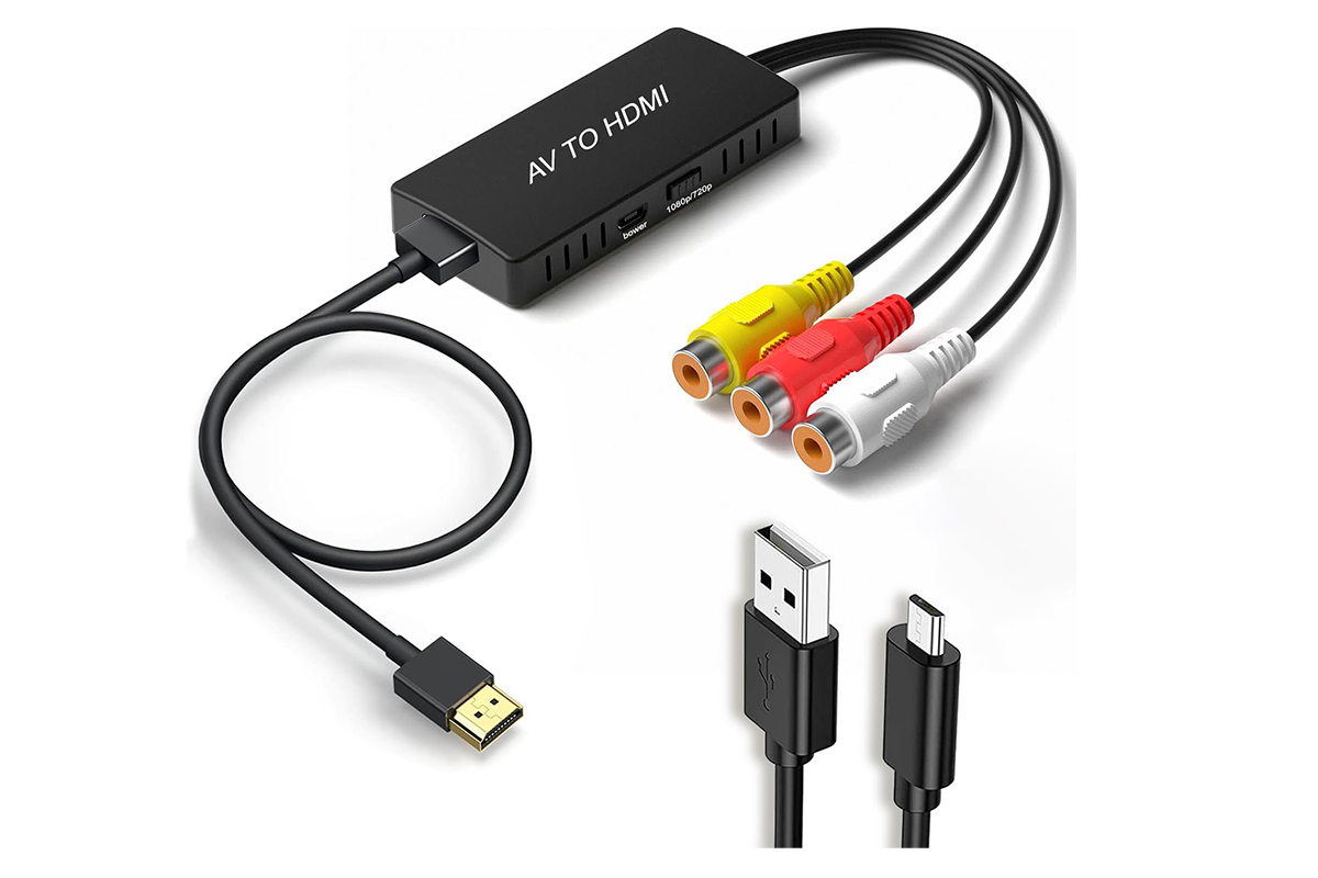 Side angle showing USB power cable connection