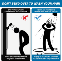 Thumbnail for Shower Head Extension Arm (Silver, 11-inch Extension)