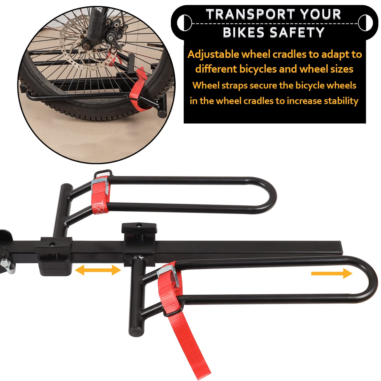Bike Rack Electric Bicycle Carrier Hitch Rear Platform Suitable for E Bike