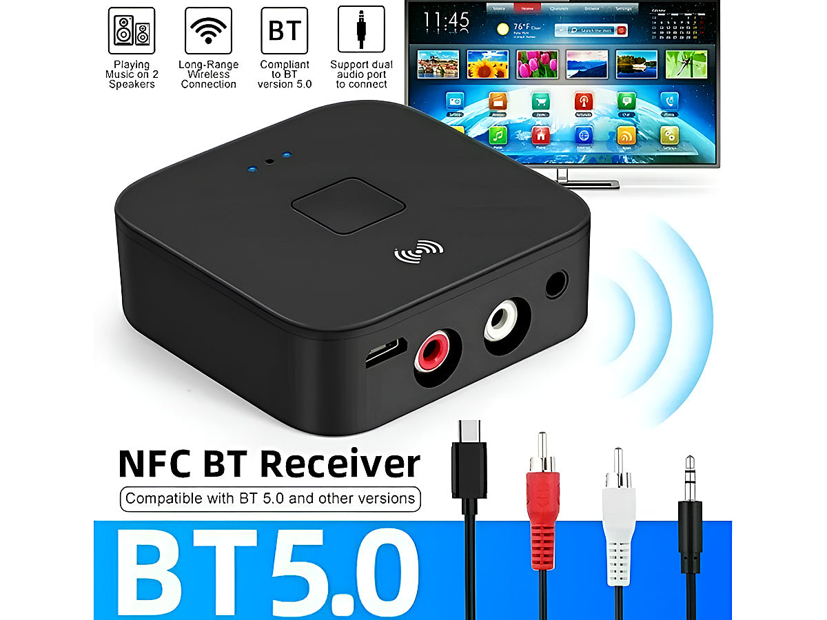 Blueooth Receiver Usb Wireless Audio Bluetooth Receiver USB AUX 2RCA – Homyspire