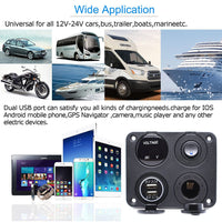 Thumbnail for Marine Boat Rocker Switch Panel 12V
