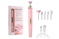 Thumbnail for Close-up of electric nail drill kit grinding head attachment