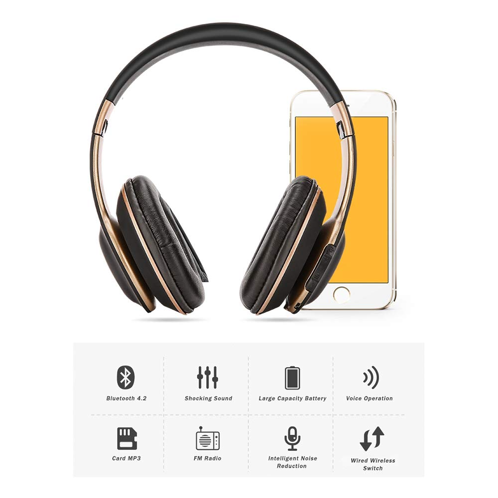 Bluetooth Headphones - Over-Ear Wireless Bluetooth Headphones