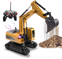 Thumbnail for Digger Excavator Kids Riding Toys Ride-On Car Toy Truck Toddler